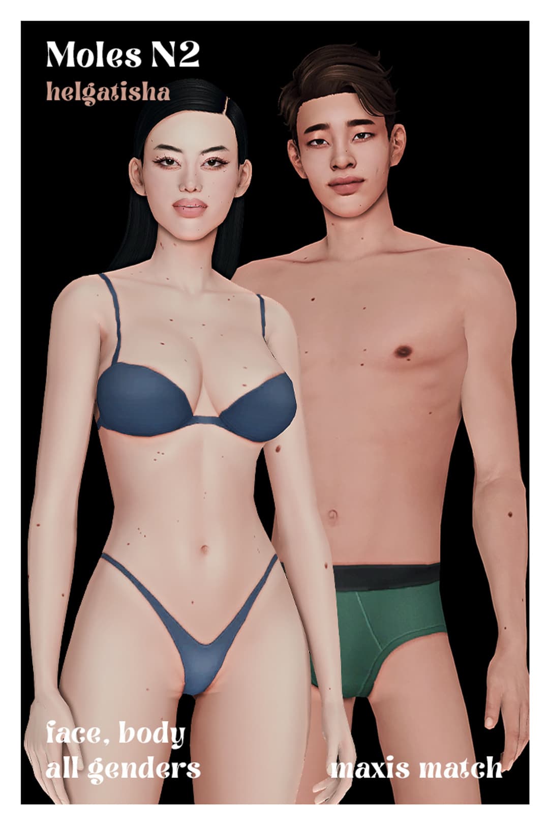 Скриншот мода Родинки Moles N2